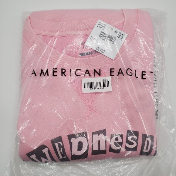 American Eagle x Mean Girls Crew Neck Sweatshirt | On Wednesday We Wear Pink - Picture 6 of 10
